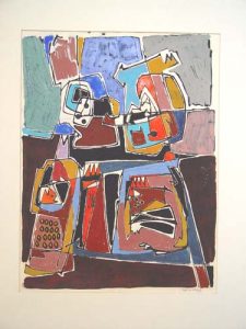 0100 - gemengde techniek op papier - 63x48 cm - 1981